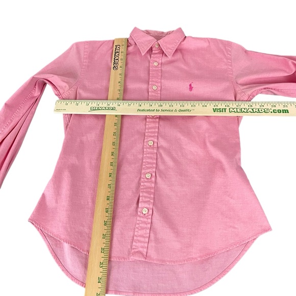 Ralph Lauren Sport Shirt Womens Small Pink Slim Fit Button Down (808) - Picture 5 of 10